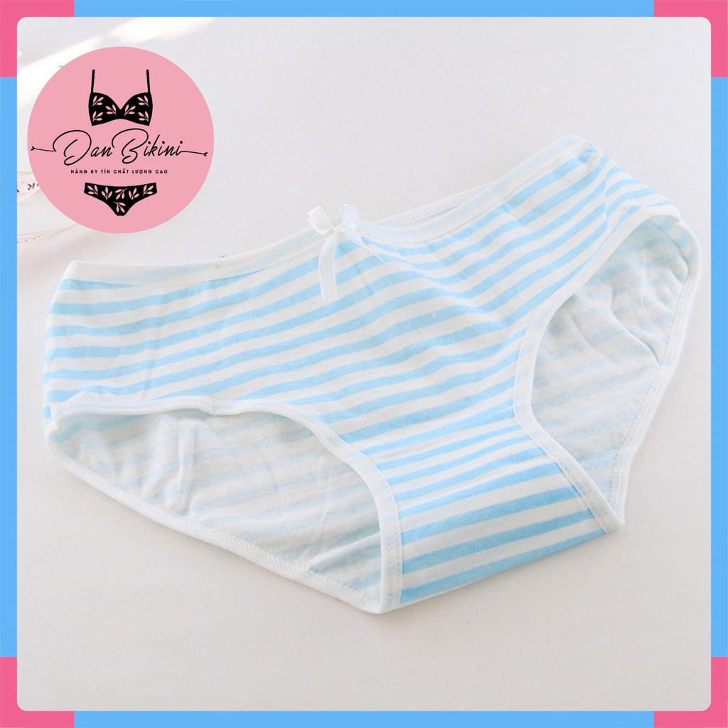 Quần Lót Nữ - Quần Lót Nữ Cotton thiết kế kẻ ngang siêu co dãn mềm mại thoáng mát DAN STORE MÃ 520