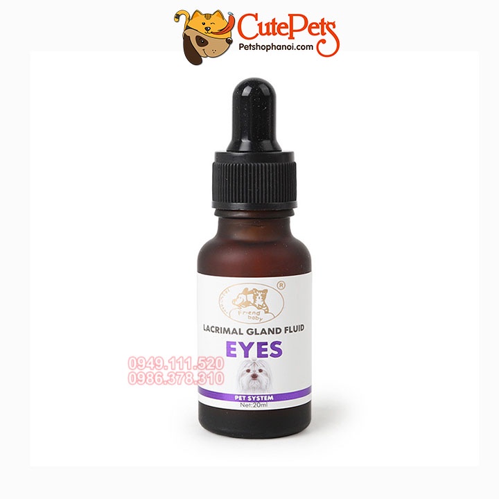 Trị chảy nước mắt ở chó mèo Lacrimal Gland Fluid EYES 20ml - Phụ kiện thú cưng Hà Nội