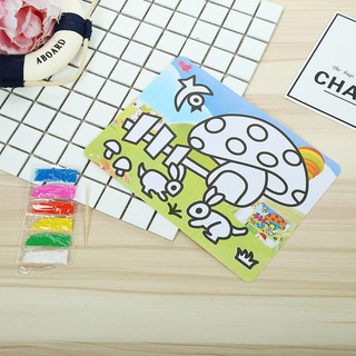 Tranh cát A5 (có màu nền, kèm cát sẵn)