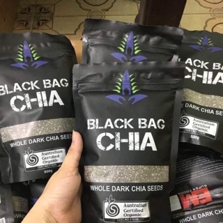 Black chia-Hạt chia đen Organic, khối lương 500gr.