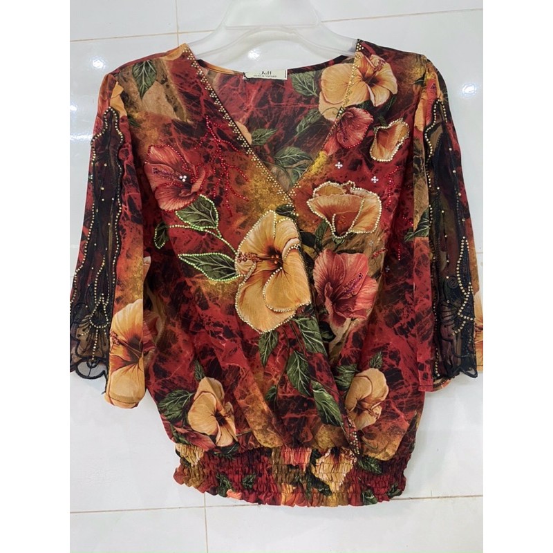Áo Voan Tơ Nữ Hàng Quảng Châu Cao Cấp Free size 47-65Kg