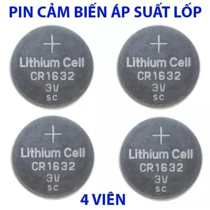 Combo 4 Pin remote cúc áo CR1632 thay cho cảm biến áp suất lốp TPMS