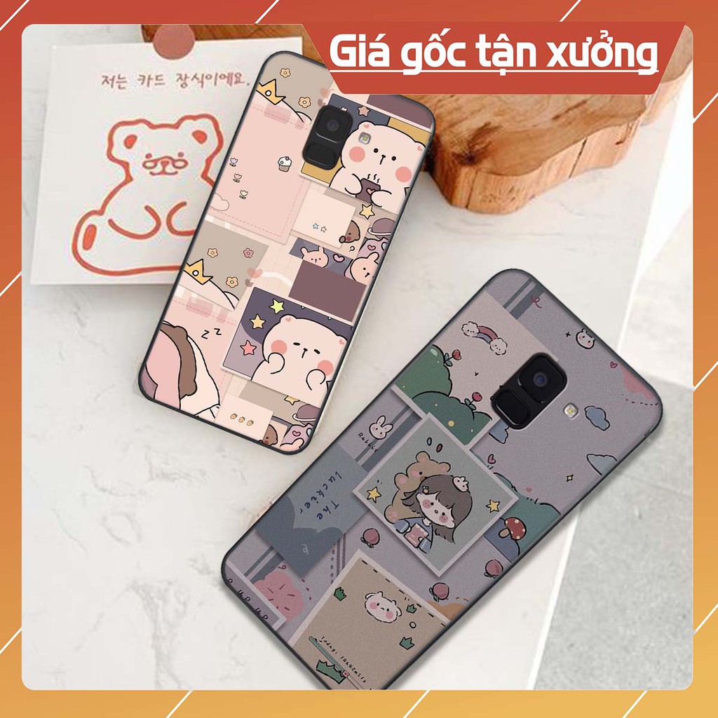 Ốp lưng Samsung A8 2018 / A8 Plus Gấu Brown đáng yêu . Vỏ lưng SS in hình đáng yêu cực đẹp