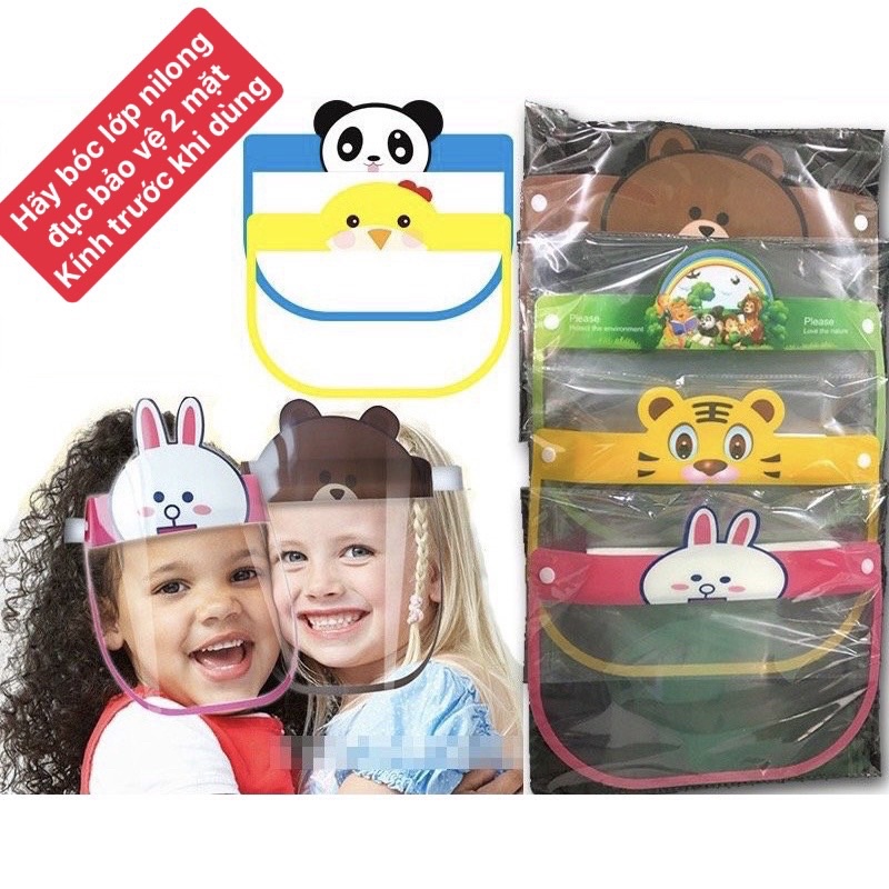 Kính chắn giọt bắn cho trẻ em với nhiều hình ngộ nghĩnh giúp chắn gió, nước và chống bụi bẩn, vi khuẩn - B43