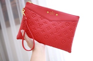 Clutch cầm tay da dê sz 25, full box