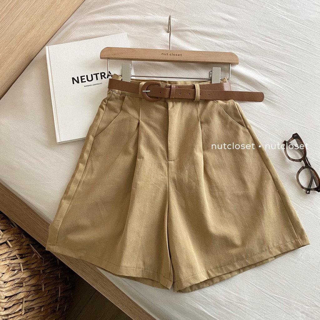 Quần short 1 ly + thắt lưng _Q0053 | BigBuy360 - bigbuy360.vn