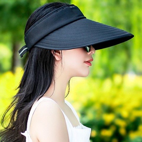 mũ rộng vành chống nắng chống uv phong cách Hàn, nón chống nắng nửa đầu thời trang