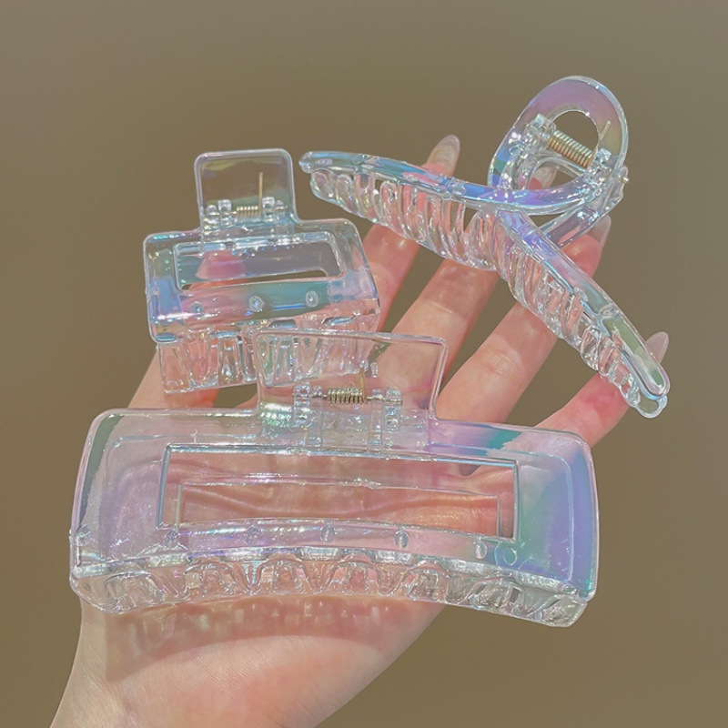 Kẹp Tóc Cỡ Lớn Trong Suốt Phong Cách Hàn Quốc Cho Nữ