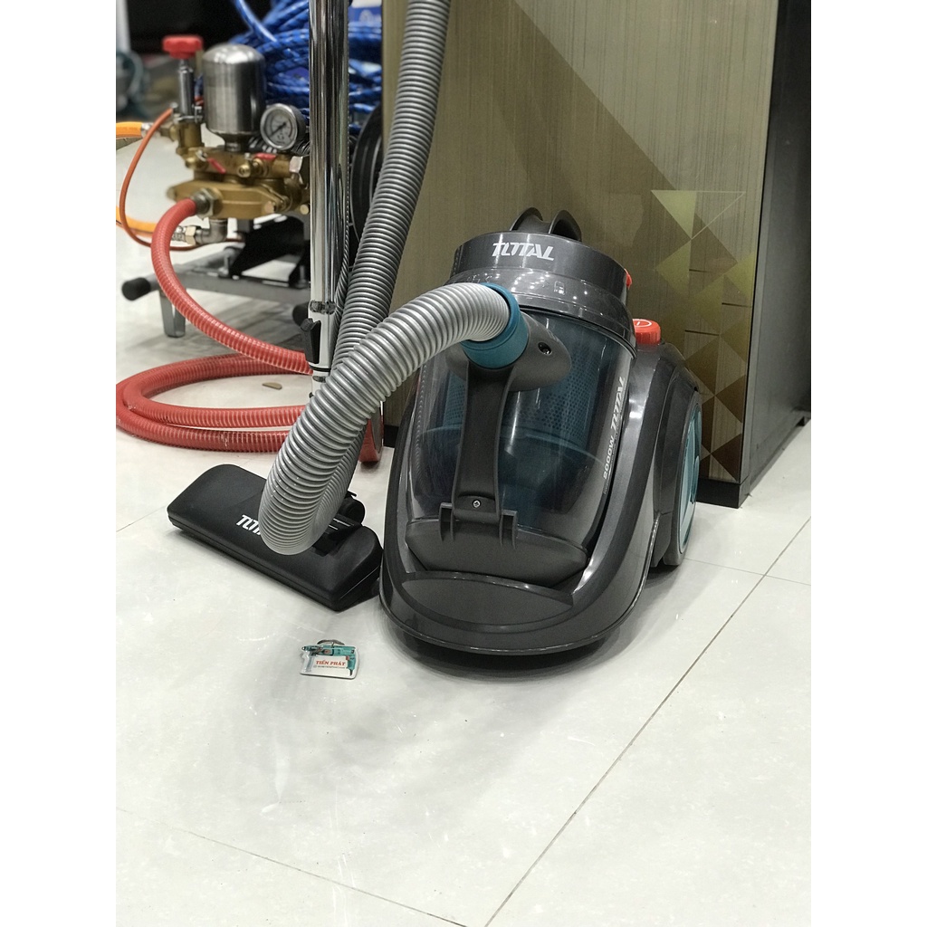 Máy hút bụi gia đình cẩm tay 2000W CHÍNH HÃNG TOTAL TVC20258  - Lực hút mạnh mẽ tận các ngóc vị trí TOTAL TOOLS WORLD