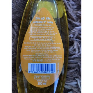 Dầu gội đầu em bé Jonhson Baby