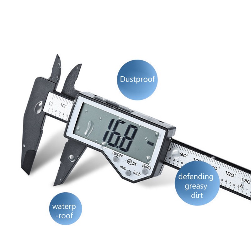 Thước Cặp Màn Hình Lcd Kỹ Thuật Số Chống Nước Ip54 0-150mm 6 &quot;