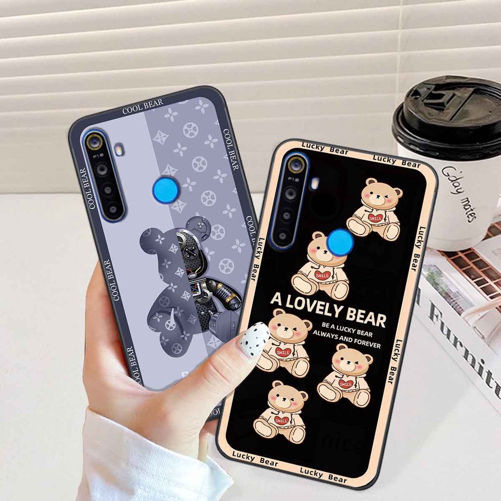 Ốp Realme 5 / 5 Pro / C3 bear brick, gấu đáng yêu, dễ thương
