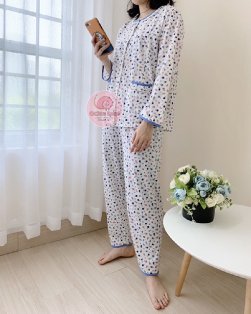 [INBOX CHỌN MÀU] BỘ COTTON SAU SINH CÓ CHUN CHỈNH