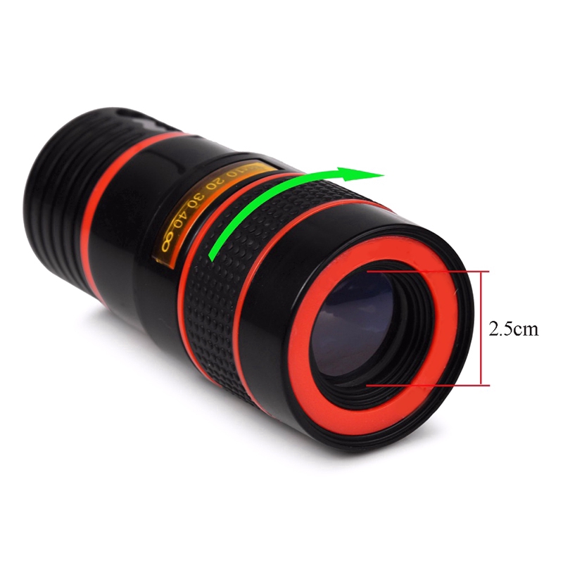Ống kính phóng ảnh 8X có kẹp cho camera điện thoại | BigBuy360 - bigbuy360.vn