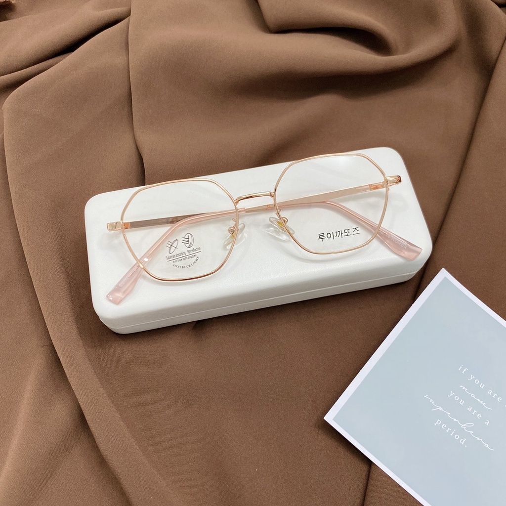 Mắt Kính Gọng Cận Cao Cấp Form Vuông 642 72616 Lyly Phong Cách Ulzzang Siêu Xinh - Hazo