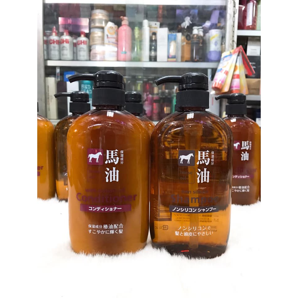 (600ml) Dầu Gội - Dầu Xả Mỡ Ngựa Nhật Bản Horse Oil Moisture Shampoo - Conditioner | BigBuy360 - bigbuy360.vn