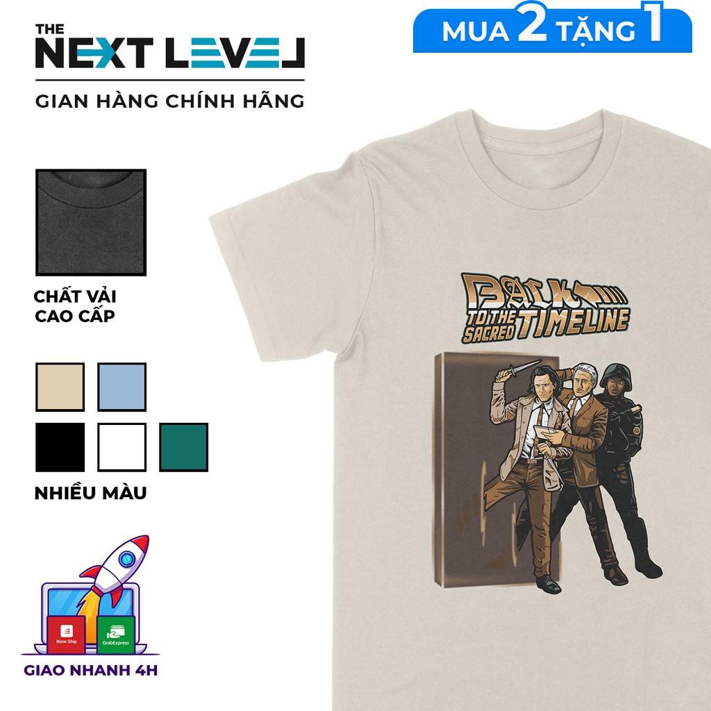 Áo thun Loki - Back To The Sacred Timeline Unisex THE NEXT LEVEL, Cotton 5 màu 100% nam nữ - BT0156