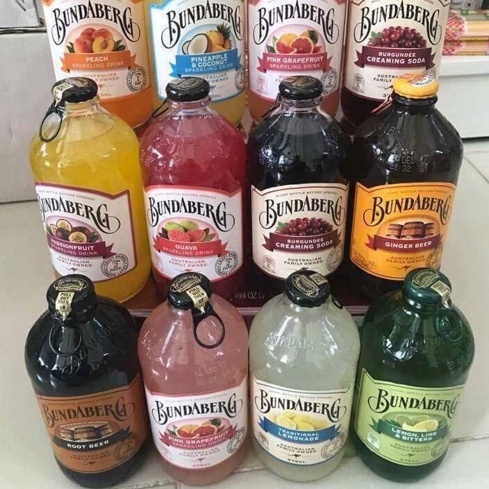 [Mã 267FMCGSALE giảm 8% đơn 500K] Nước ép trái cây nguyên chất lên men tự nhiên Bundaberg Úc - Chai 375ml - Date T1/2022