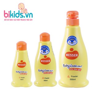Sữa tắm gội Wesser 2in1- Powder 500ml (cam)