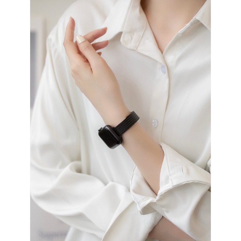 Dây Đeo Bằng Thép Không Gỉ Mới Cho For Apple Watch Series 8 7 6 5 4 3 SE S8 Ultra 49mm 38mm 40mm 41mm 42mm 44mm 45mm
