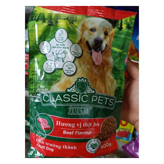 Thức ăn cho chó Classic Pets vị thịt bò cho chó trưởng thành 400gr