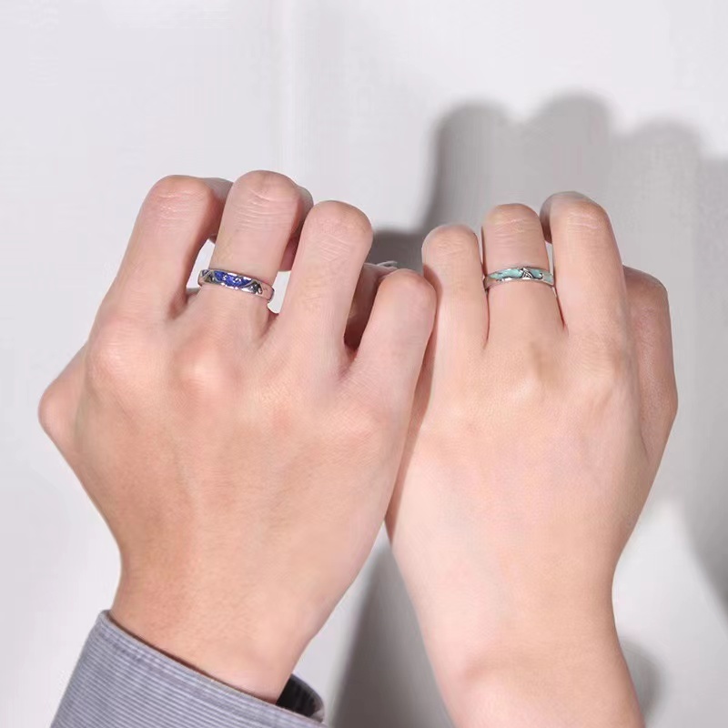 Nhẫn Cặp Hình Sao Biển Phong Cách Hàn Quốc Làm Quà Tặng Sinh Nhật Cho Cặp Đôi