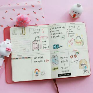 🌸Set sổ planner thỏ molang dễ thương