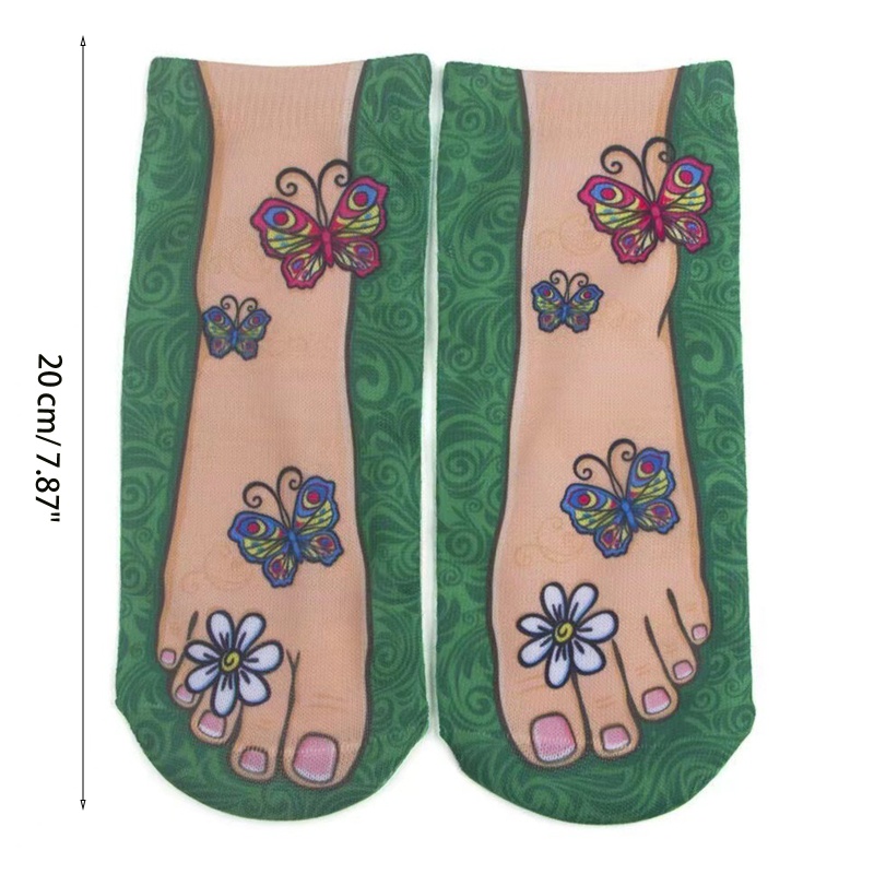 Xixi Đôi Vớ Thuyền In Hình Bàn Chân 3D Vui Nhộn Dành Cho Cả Nam Và Nữ