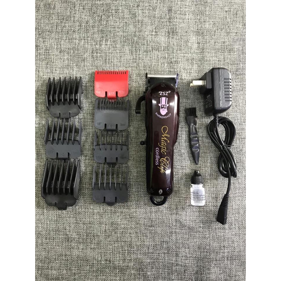 [Hàng nhập khẩu] Tông đơ cắt tóc không dây chuyên nghiệp Barber Magic Clip ZSZ - Lưỡi Kép ( Tặng cữ 1.5mm - 4.5mm )