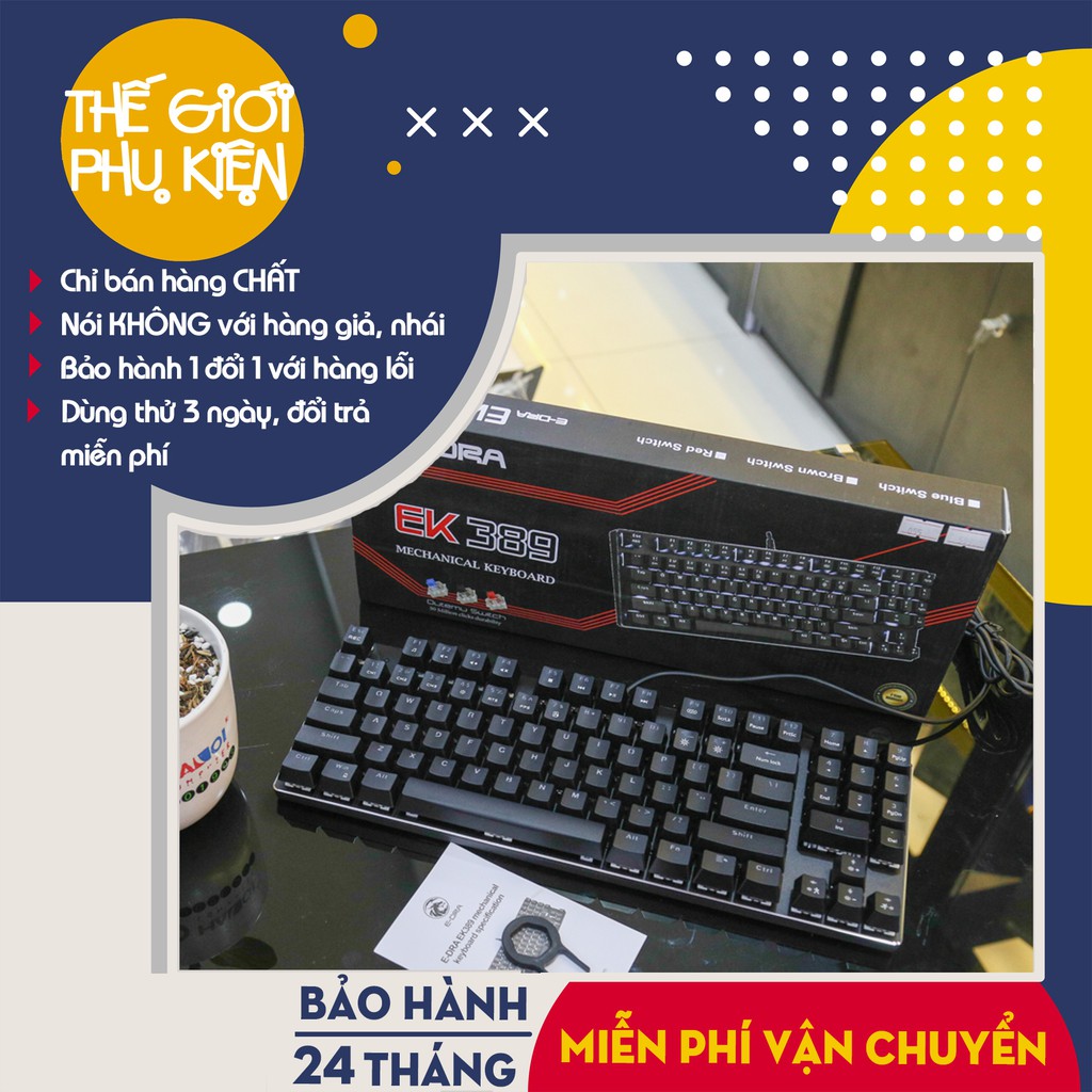 [Hàng Chính Hãng] Bàn phím cơ gaming E-DRA EK389, Bàn phím cơ game E-DRA EK389 - Bảo hành 24 tháng