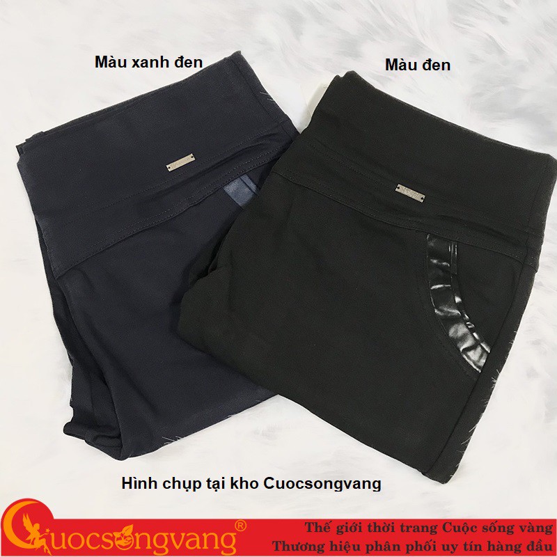 Quần nữ công sở ống ôm quần treggings lưng cao big size GLQ052