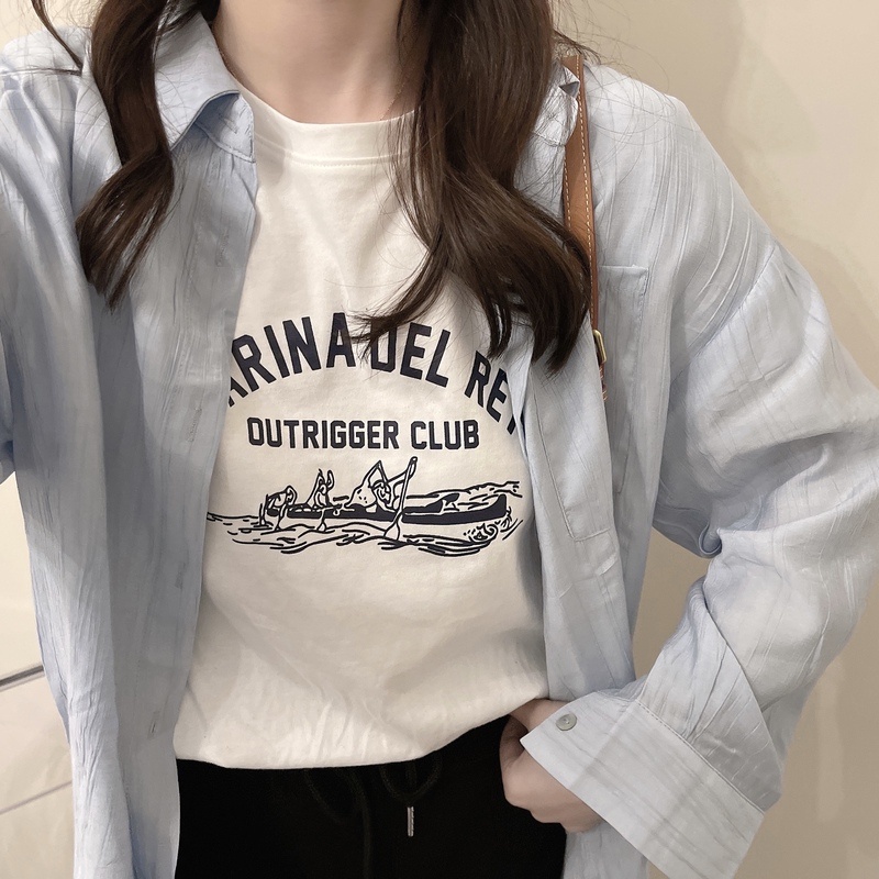 Áo thun HIIXIIVI 100% cotton tay ngắn cổ tròn in hình thời trang mùa hè phong cách Hàn Quốc cho nữ 2022