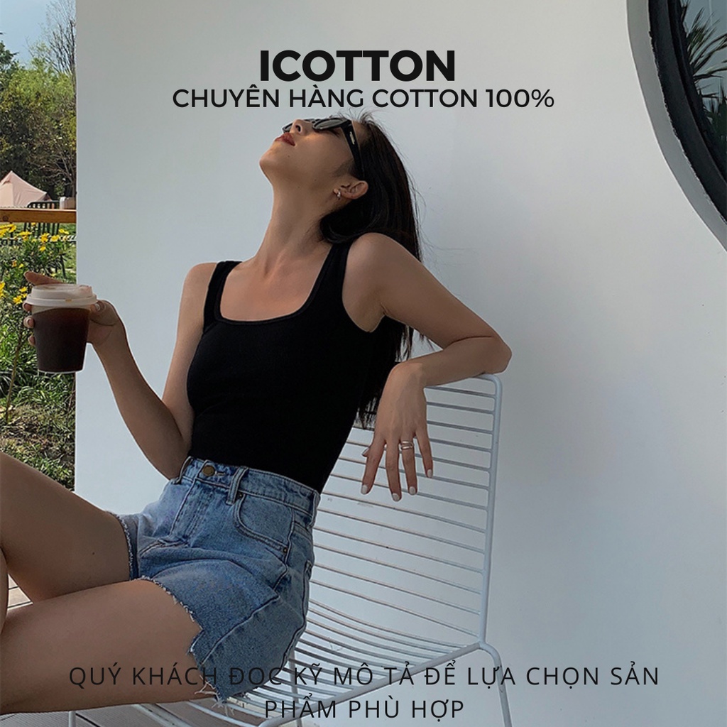 Áo ba lỗ sát nách icotton ôm vừa chất đẹp 100% cotton đi tập, mặc nhà mềm, mát có bigsize, bà bầu