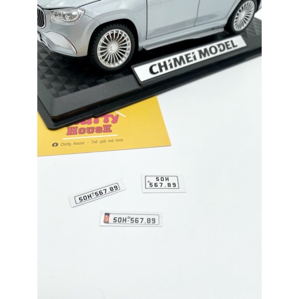 Biển số xe mô hình tỷ lệ 1:24 - Bóc dán