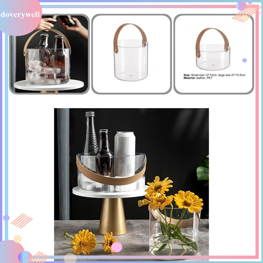 Xô đựng đá/ trái cây chống biến dạng có tay cầm tiện dụng cho nhà bếp