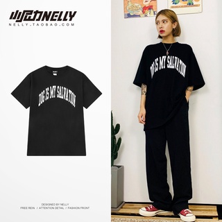 [FREESHIP](CÓ SẴN)HÀNG CHÍNH HÃNG áo phông NELLYHEYBIG tay lỡ in chữ : Dog is my salvation.