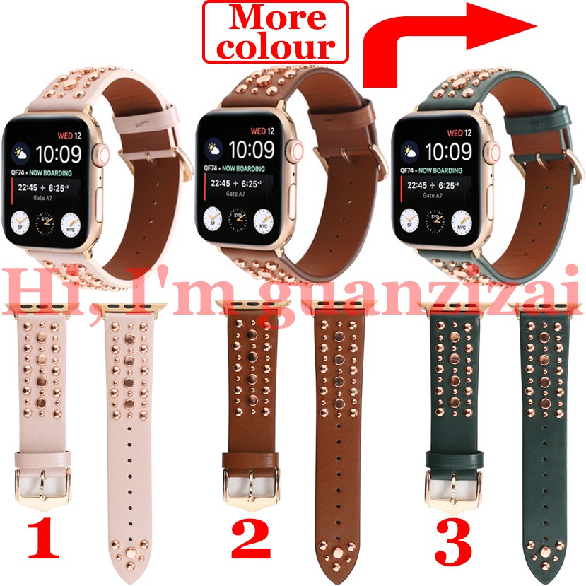 Dây Đeo Bằng Da Thời Trang Cho Đồng Hồ Thông Minh Apple Watch 4 / 3 / 2 / 1, 38mm / 42mm / 40mm / 44mm