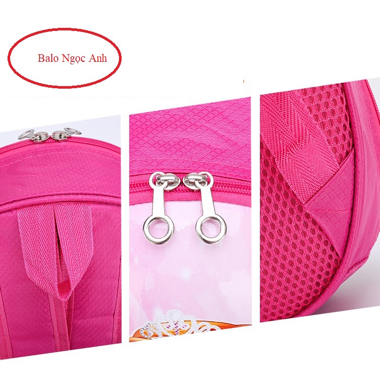 Balo mầm non cho bé gái hình công chúa dễ thương, cặp sách mẫu giáo hình 3d