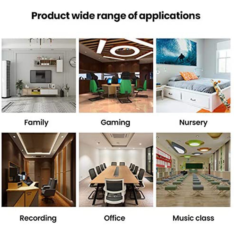 Bộ 12 Miếng Đệm Cách Âm Cho Echo Và Bass Dùng Trang Trí Tường Và Tường Acoustic