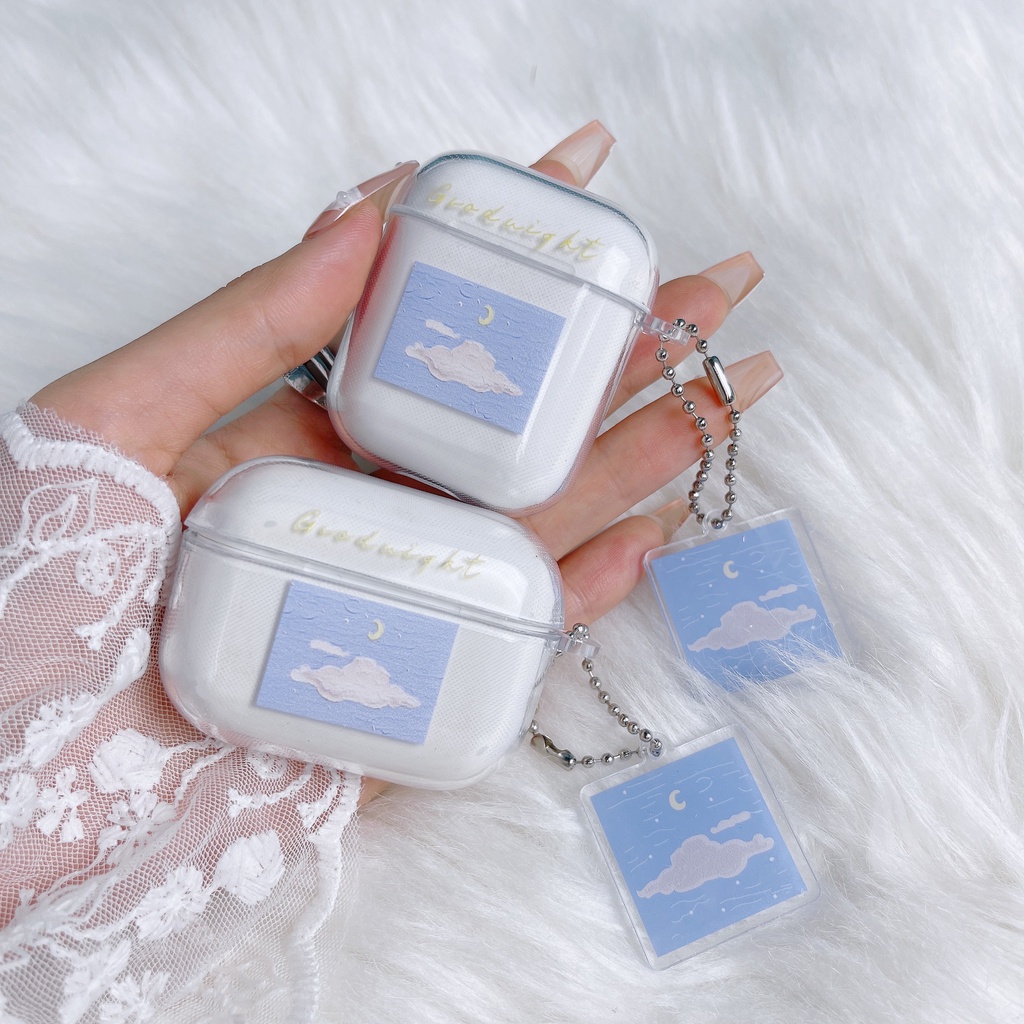Vỏ Bảo Vệ Hộp Sạc Tai Nghe AirPods3 AirPods3 Họa Tiết Hoàng Hôn/ Hoa Hướng Dương Màu Trong Suốt Dễ Thương