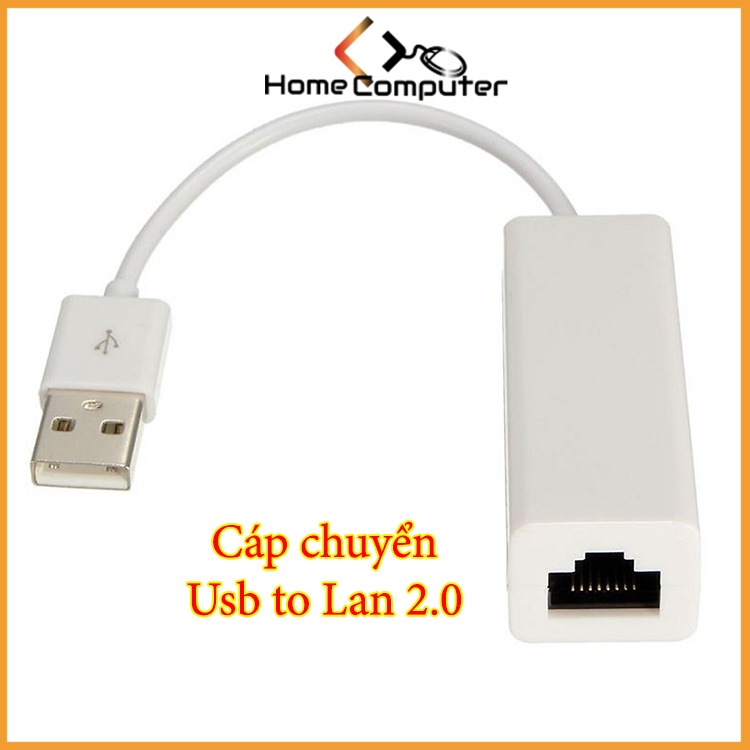 Cáp chuyển đổi usb ra lan, Biến cổng usb Thành cổng mạng Lan. Bảo hành 6 tháng.Home Computer