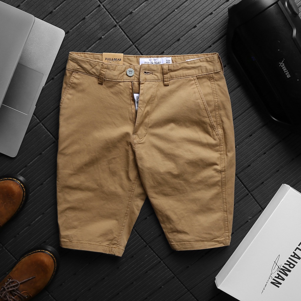 Quần Short Nam Cao Cấp 5 Màu đẹp, Quần Sooc Nam trơn lịch sự, Quần Kaki Nam Vải Co Giãn Thoải Mái, DOKI