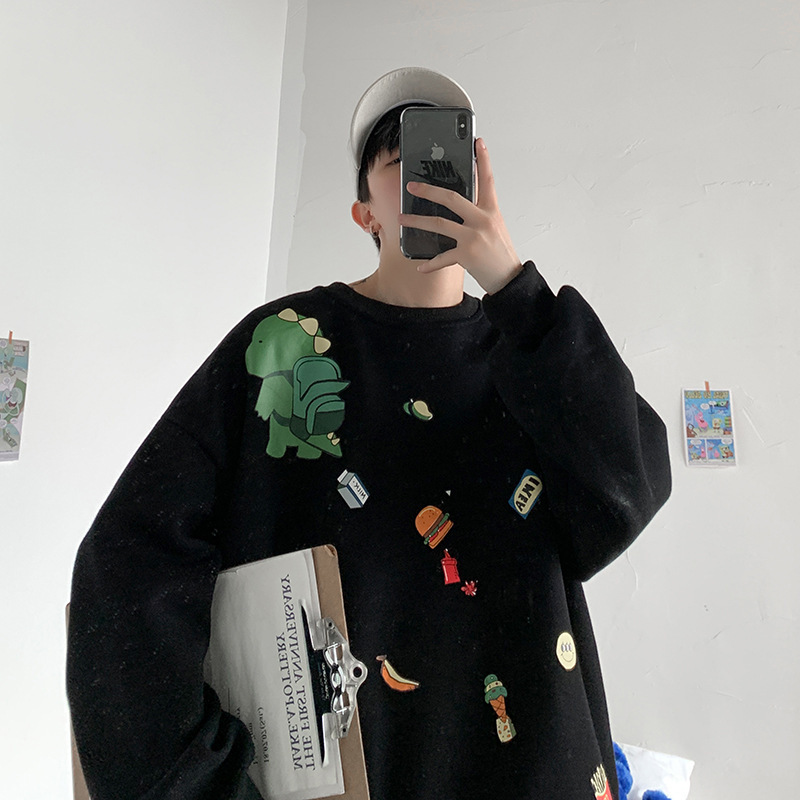 Áo Nỉ Nam Dài Tay Cổ Tròn Thời Trang Hàn | BigBuy360 - bigbuy360.vn