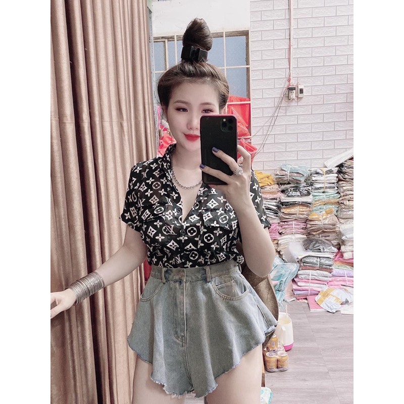 SƠ MI HOẠ TIẾT CHỮ TÚI HỘP | BigBuy360 - bigbuy360.vn