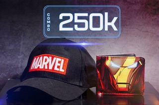 Combo mũ và ví marvel
