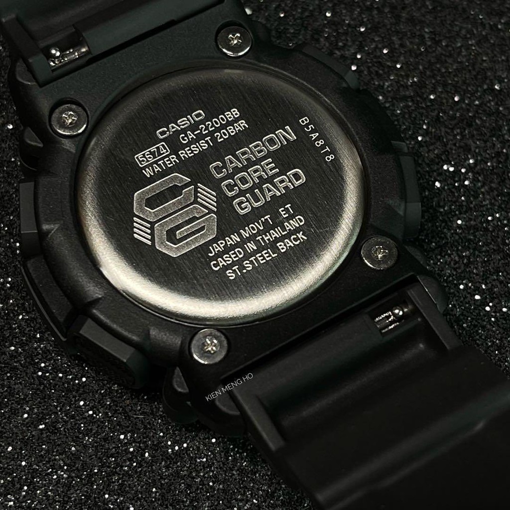 Đồng hồ Nam Dây nhựa Casio G-Shock GA-2200BB-1A chính hãng bảo hành 5 năm Pin trọn đời