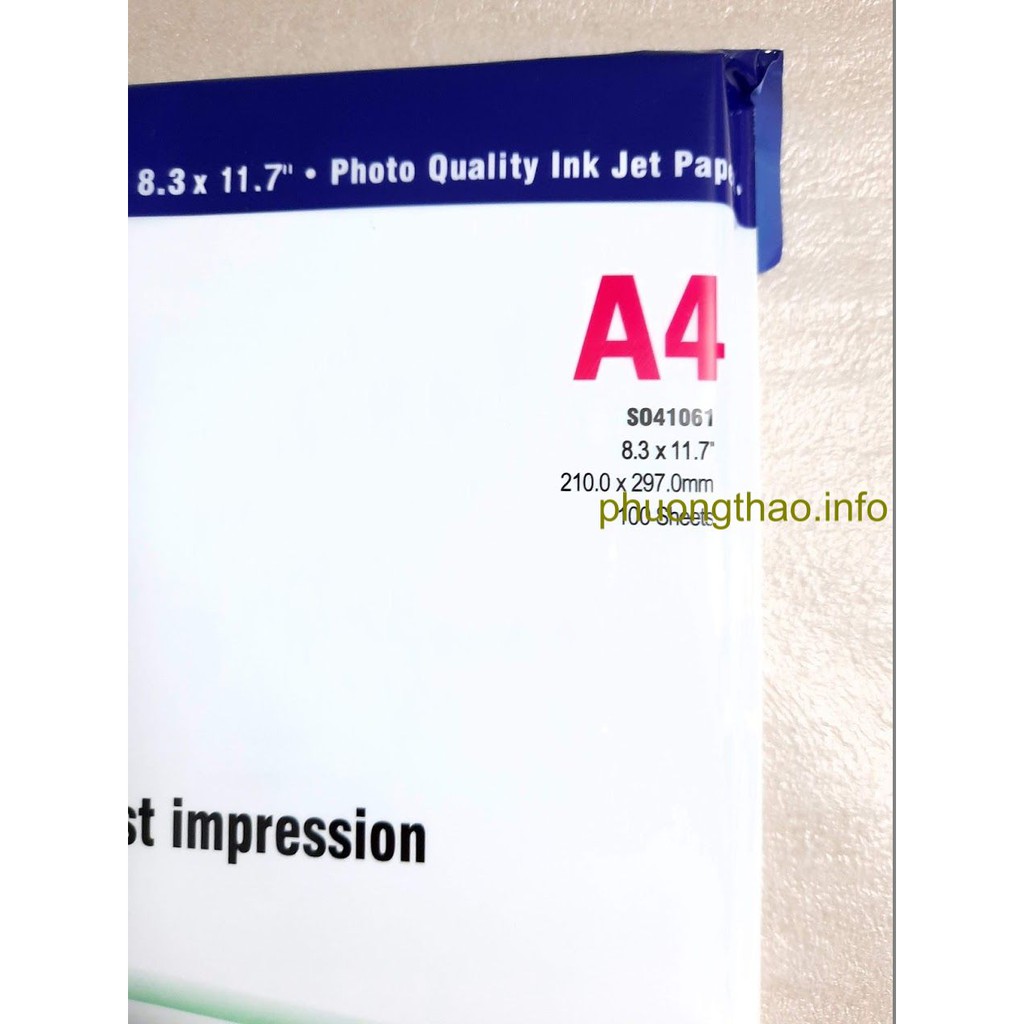 Giấy in màu Epson A4 100 tờ ĐL130gsm - Giấy in phun - Giấy in ảnh