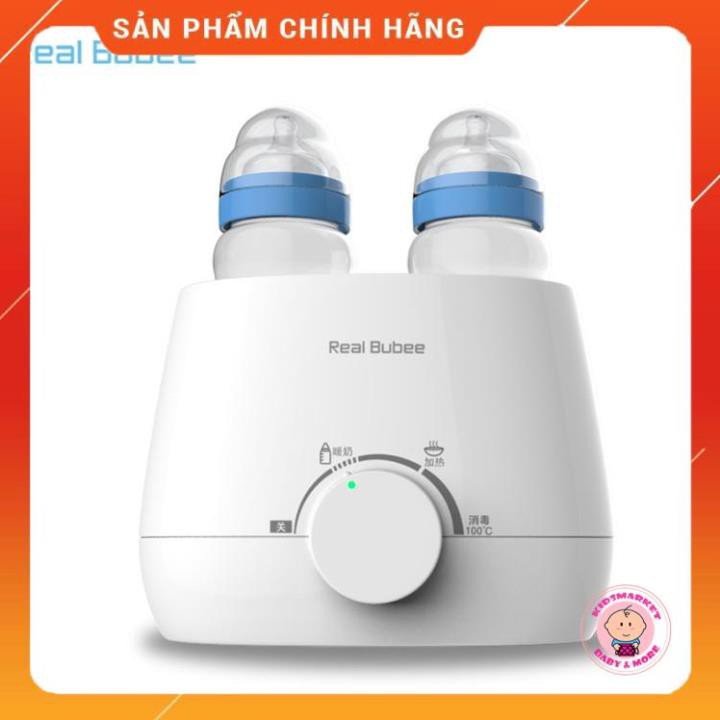 - Máy hâm sữa đôi tiệt trùng 4 chức năng Real Bubee ( tặng bộ dụng cụ vệ sinh và gắp bình sữa )