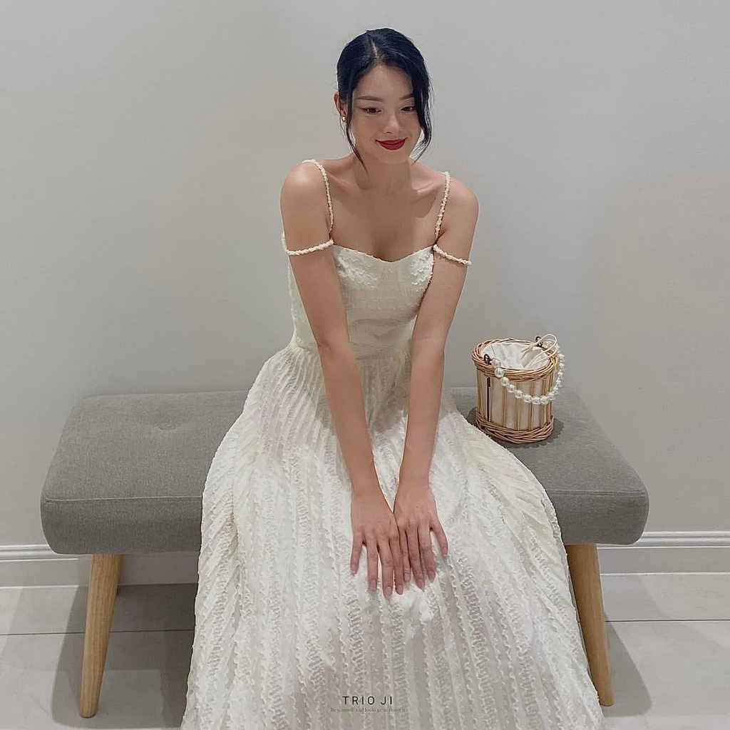 Đầm Maxi Ren Dập Ly