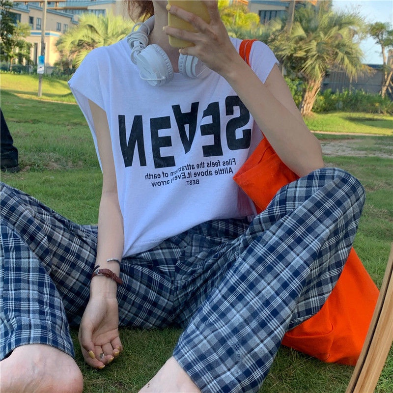 Áo Thun Không Tay Dáng Rộng Thiết Kế Mới Thời Trang Theo Phong Cách Hàn Quốc Cho Nữ